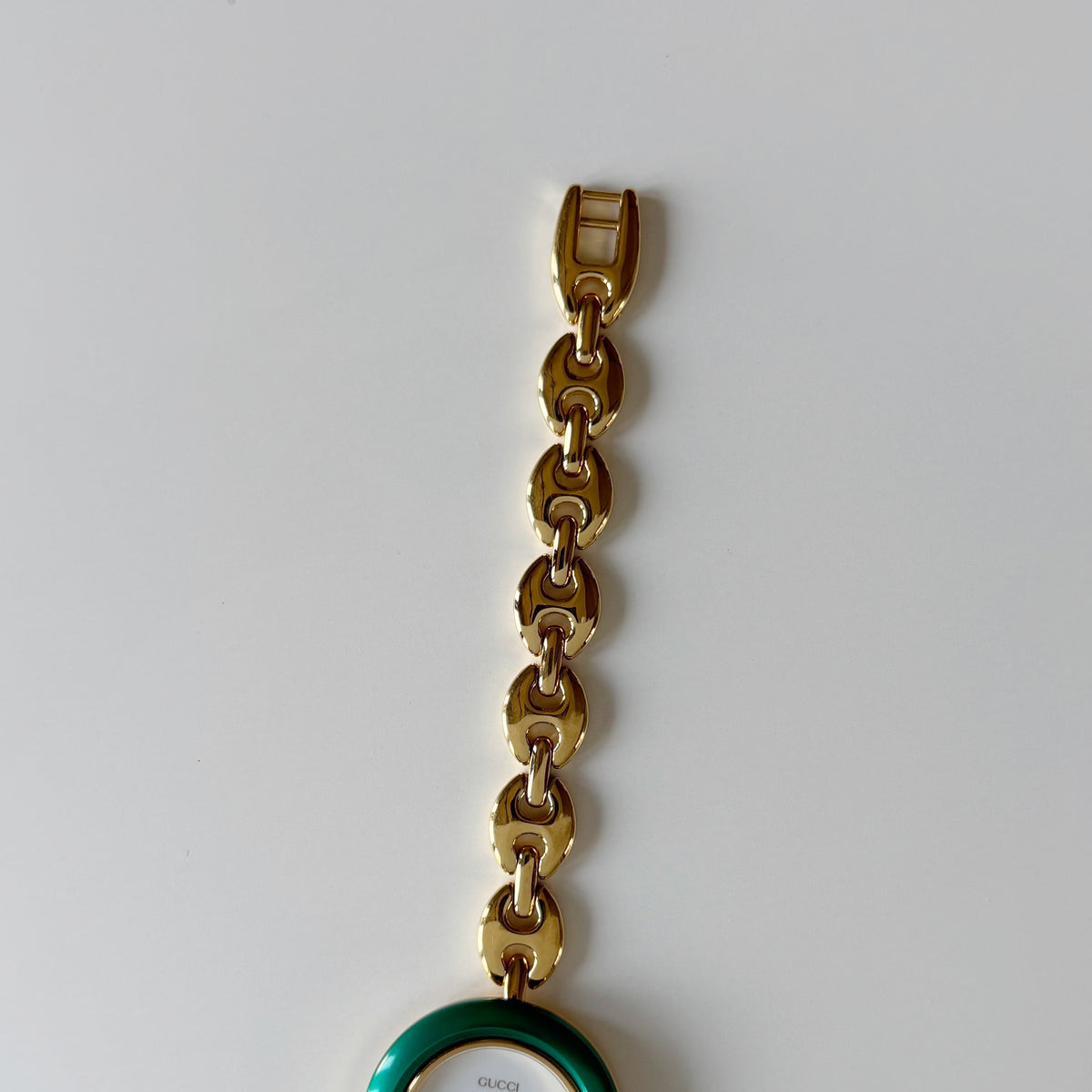 Gucci 1990s Interchangeable Bezel Gold Plated Chain Watch with 6 bezels, case (165mm)