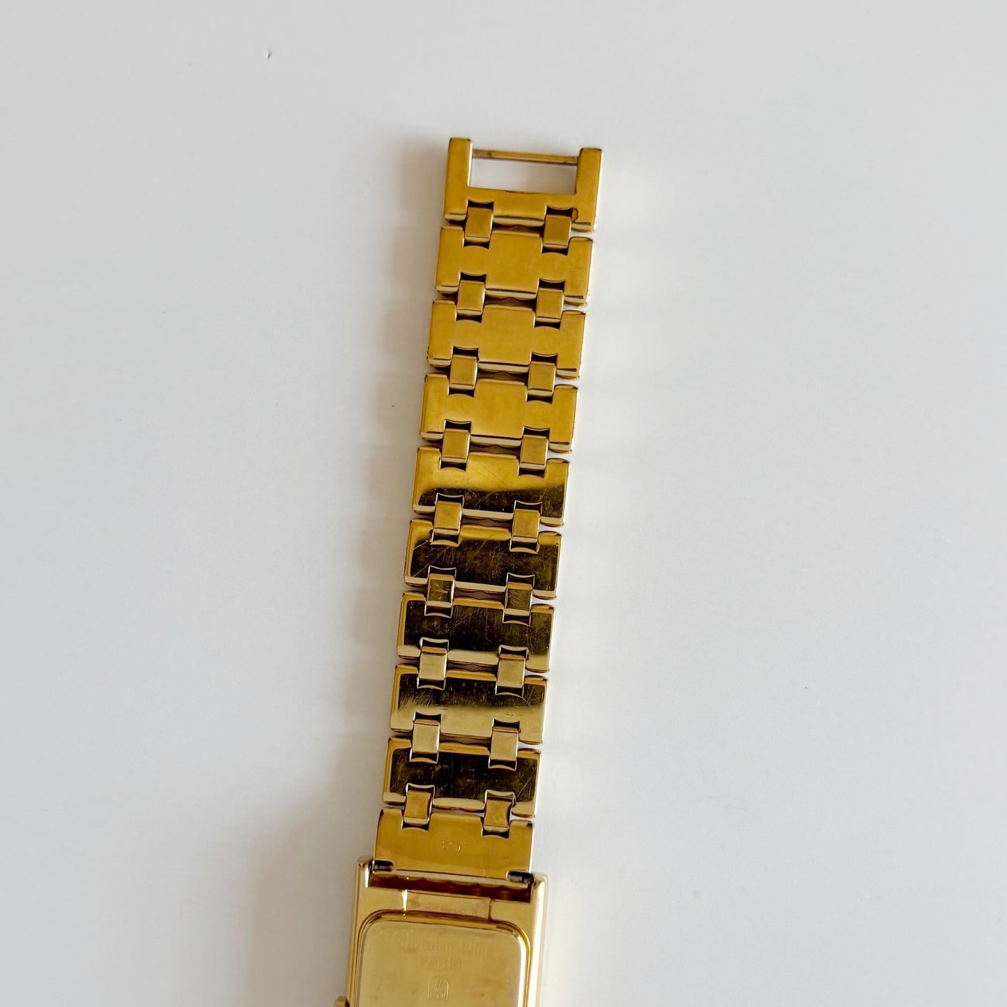 Dior 1990s Tank Gold Plated Watch