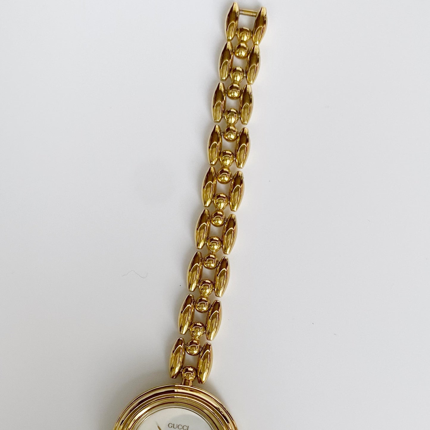 Gucci 1990s Interchangeable Bezel Gold Plated Watch with 6 bezels, case