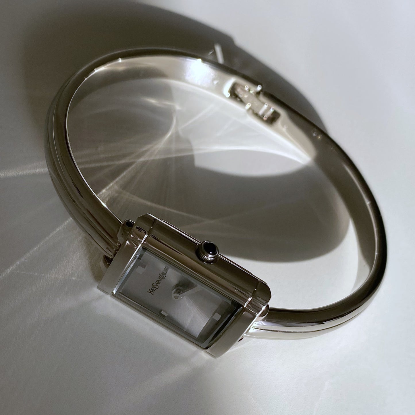 Yves Saint Laurent 1990s  Silver Bangle Watch