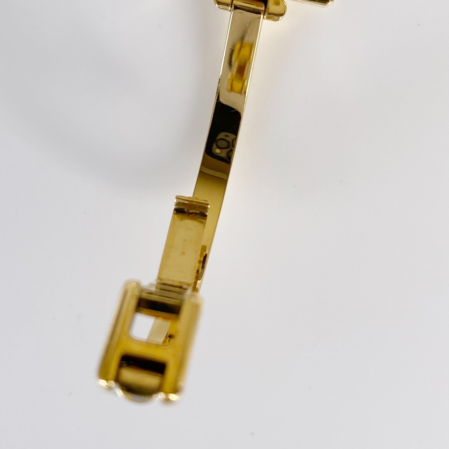 Gucci 1990s Square Gold Plated Bangle Watch