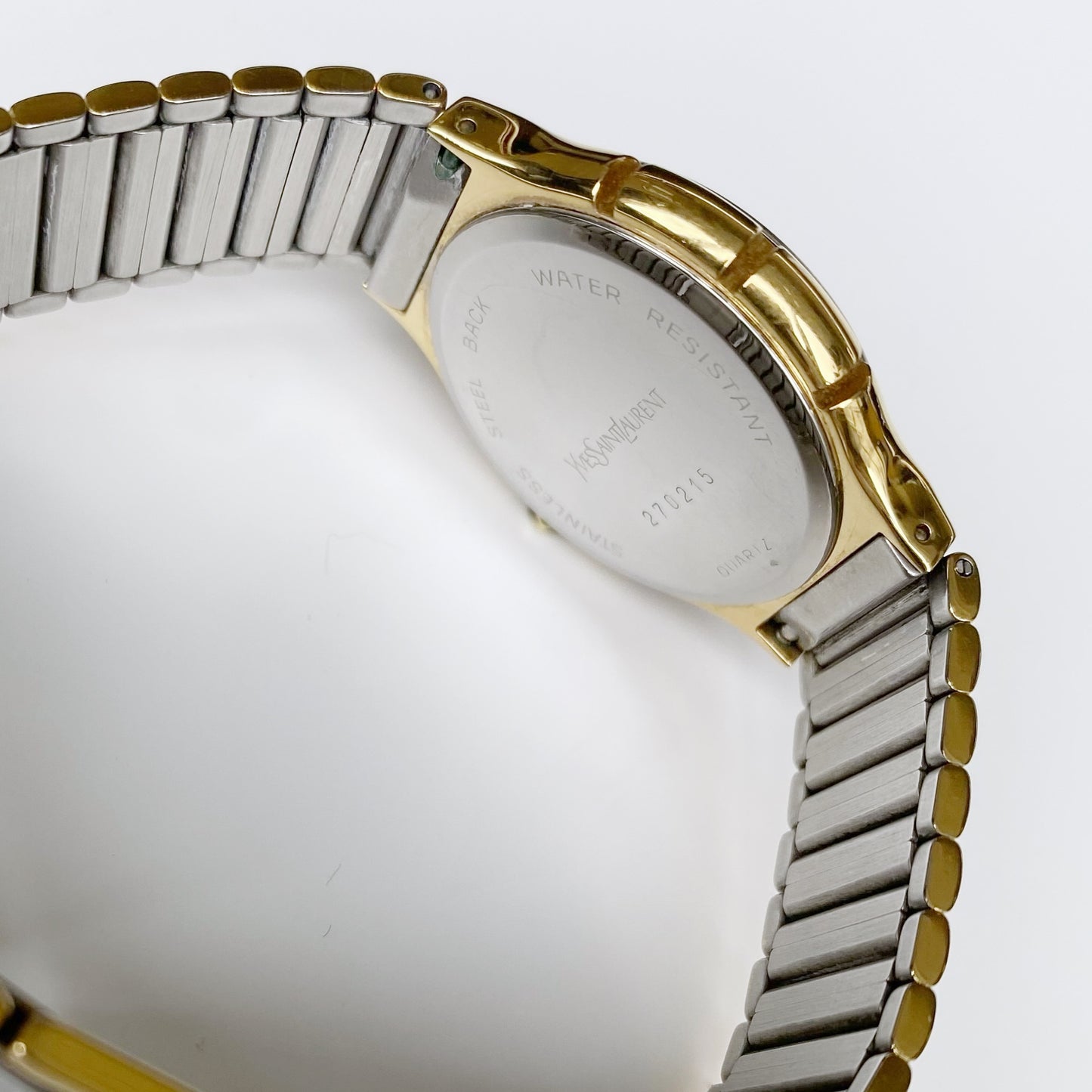 Yves Saint Laurent 1990s Date Two Tone Watch