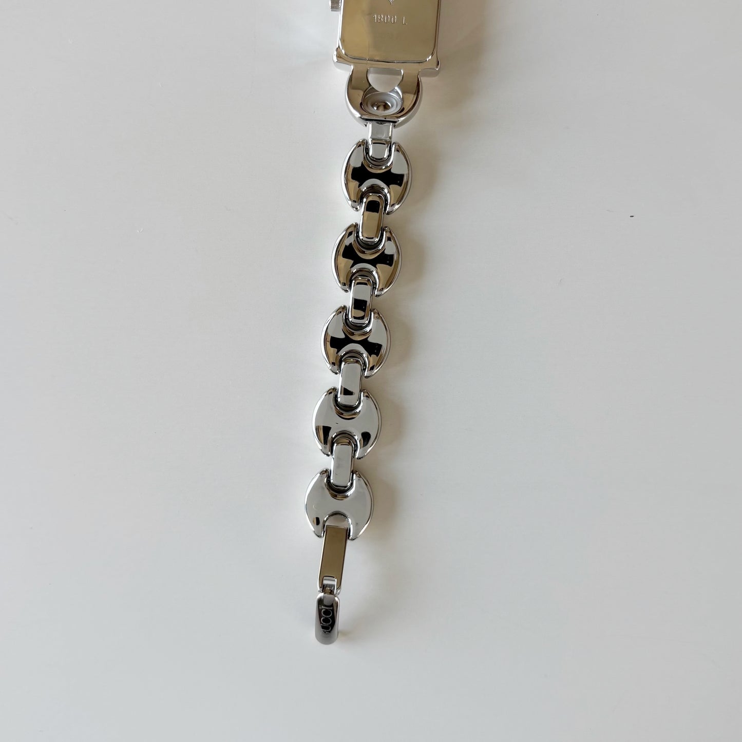 Gucci 1990s Interchangeable Strap Silver Watch with 3 straps, case