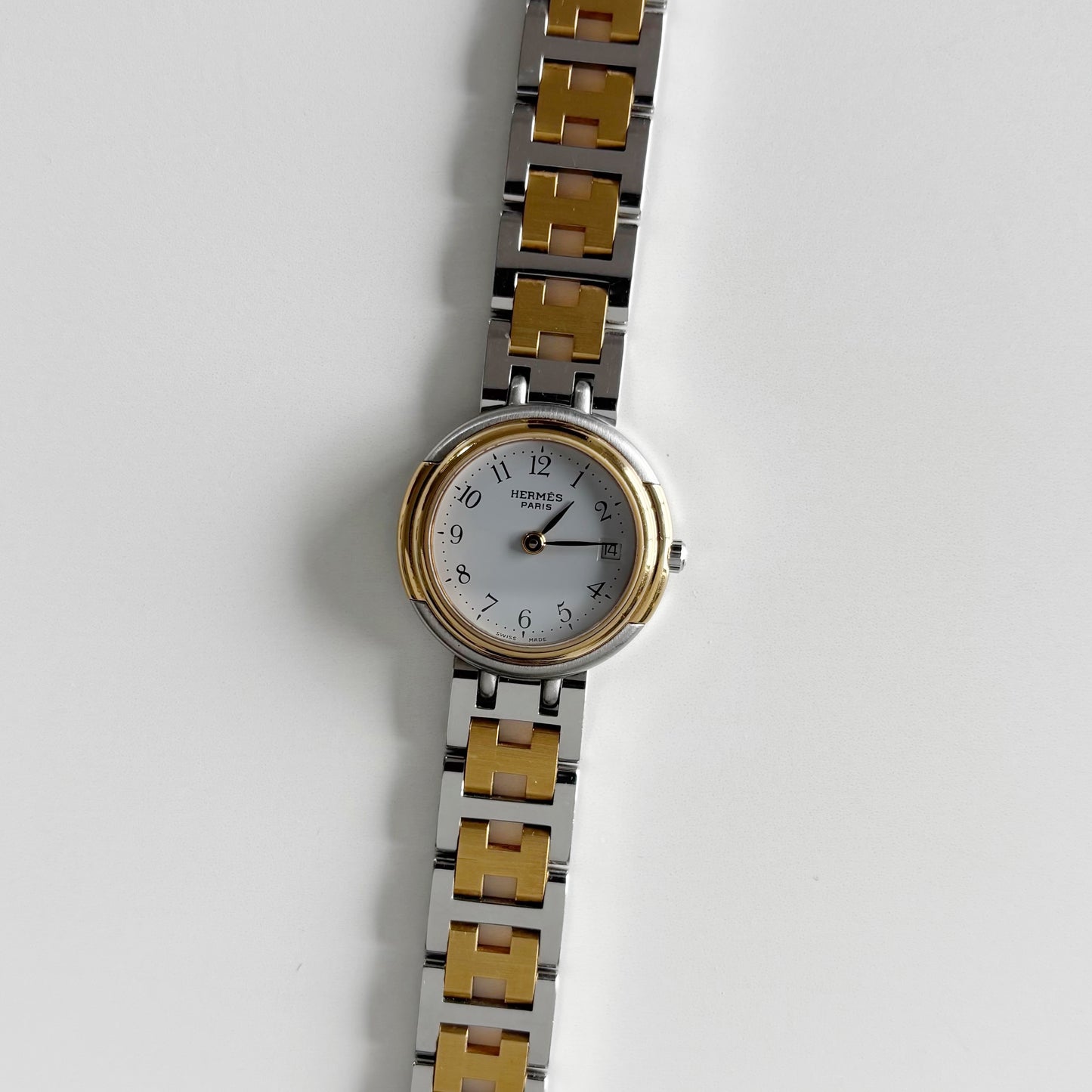 Hermes 1990s Windsor Two Tone Watch