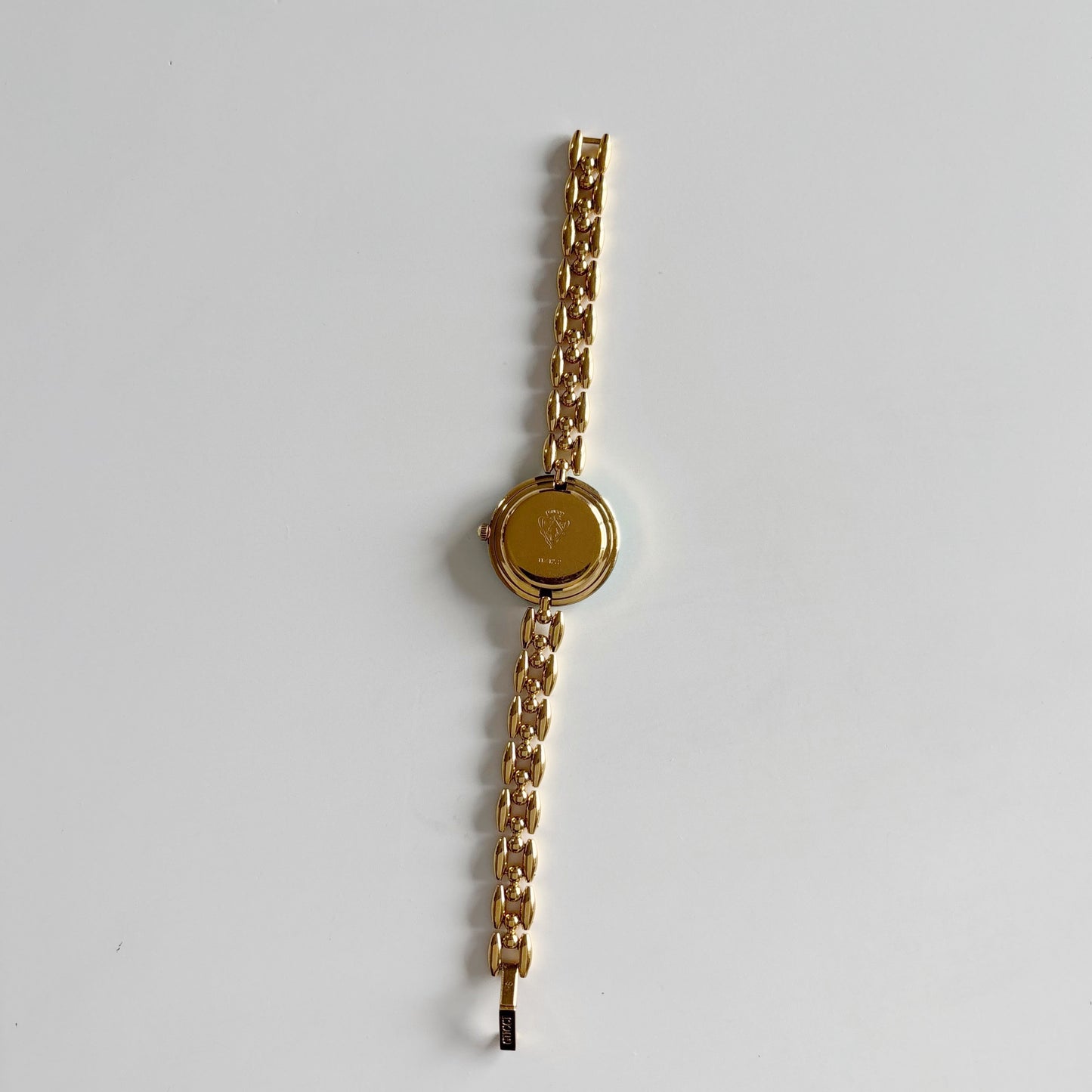 Gucci 1990s Interchangeable Bezel Gold Plated Rice Chain Watch with 6 bezels, case (160mm)