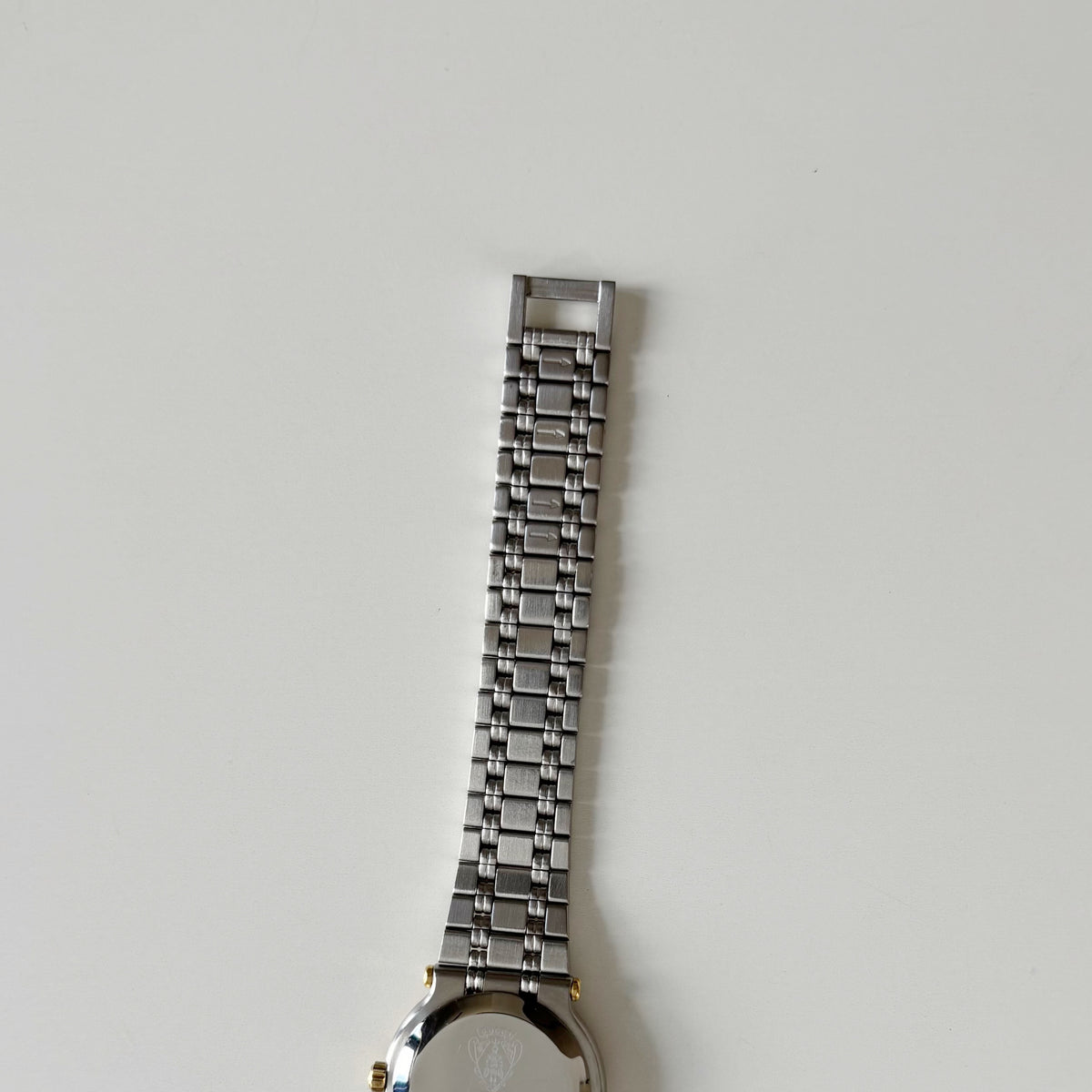 Gucci 1980s Date Round Dial Two Tone Gold Plated Watch
