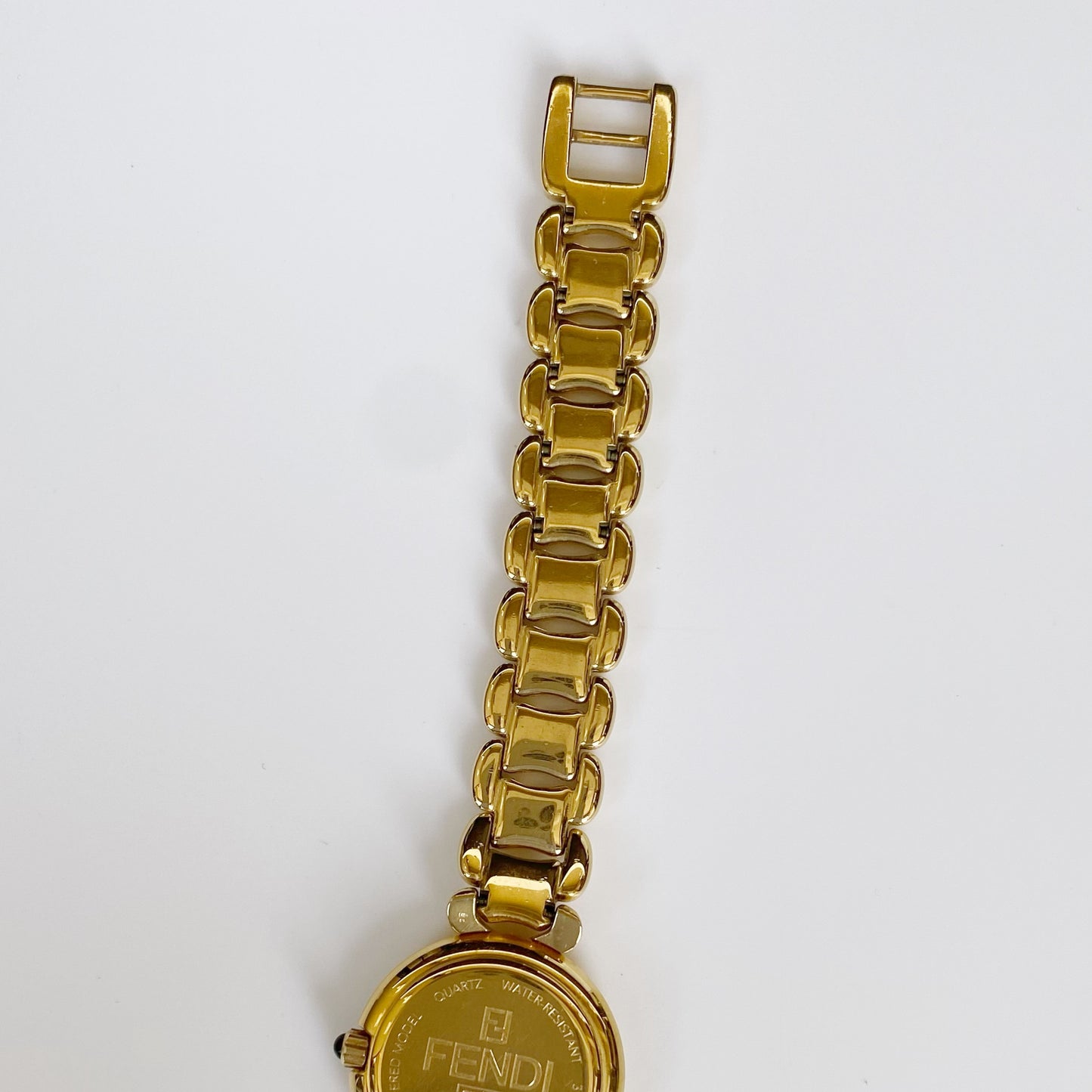 Fendi 1990s Seashell Dial Gold Plated Watch