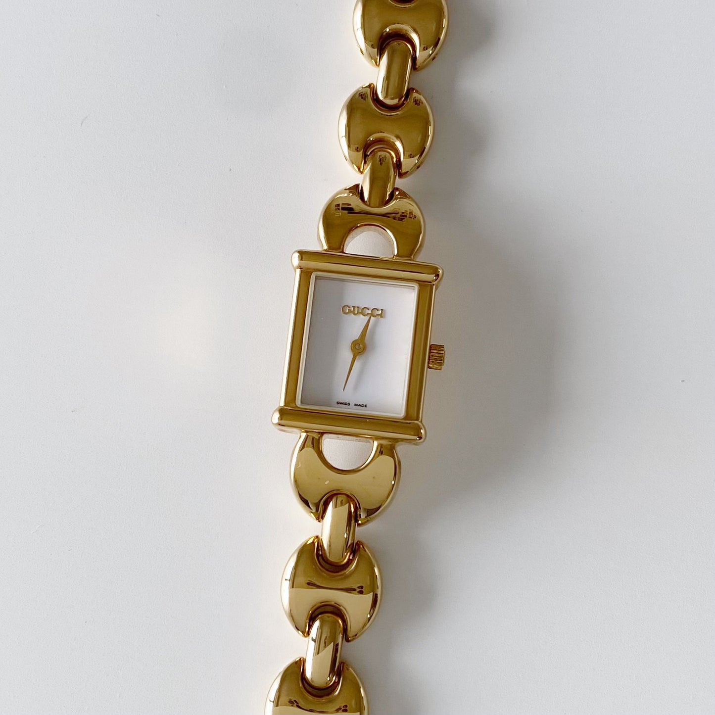 Gucci 1990s Interchangeable Belt Gold Plated Watch with 3 straps, case