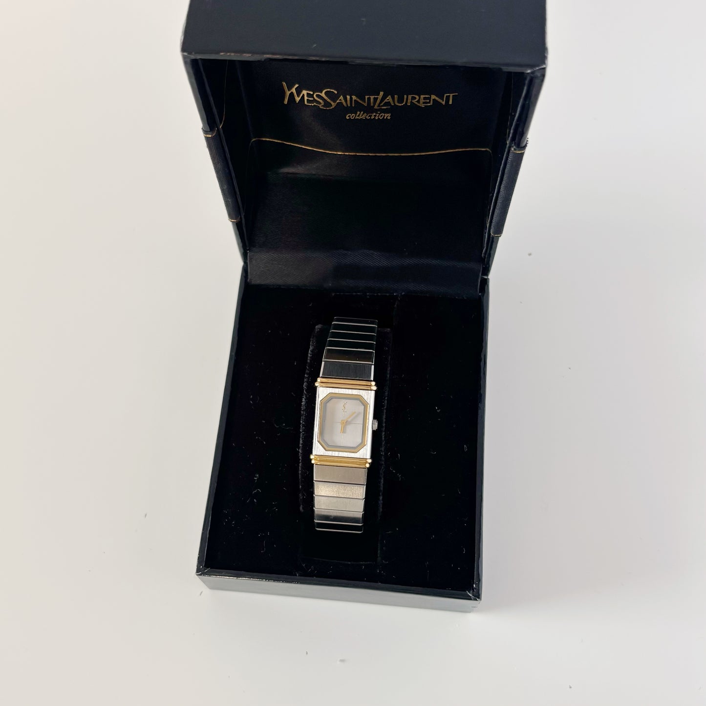 Yves Saint Laurent 1990s Reverso Two Tone Watch