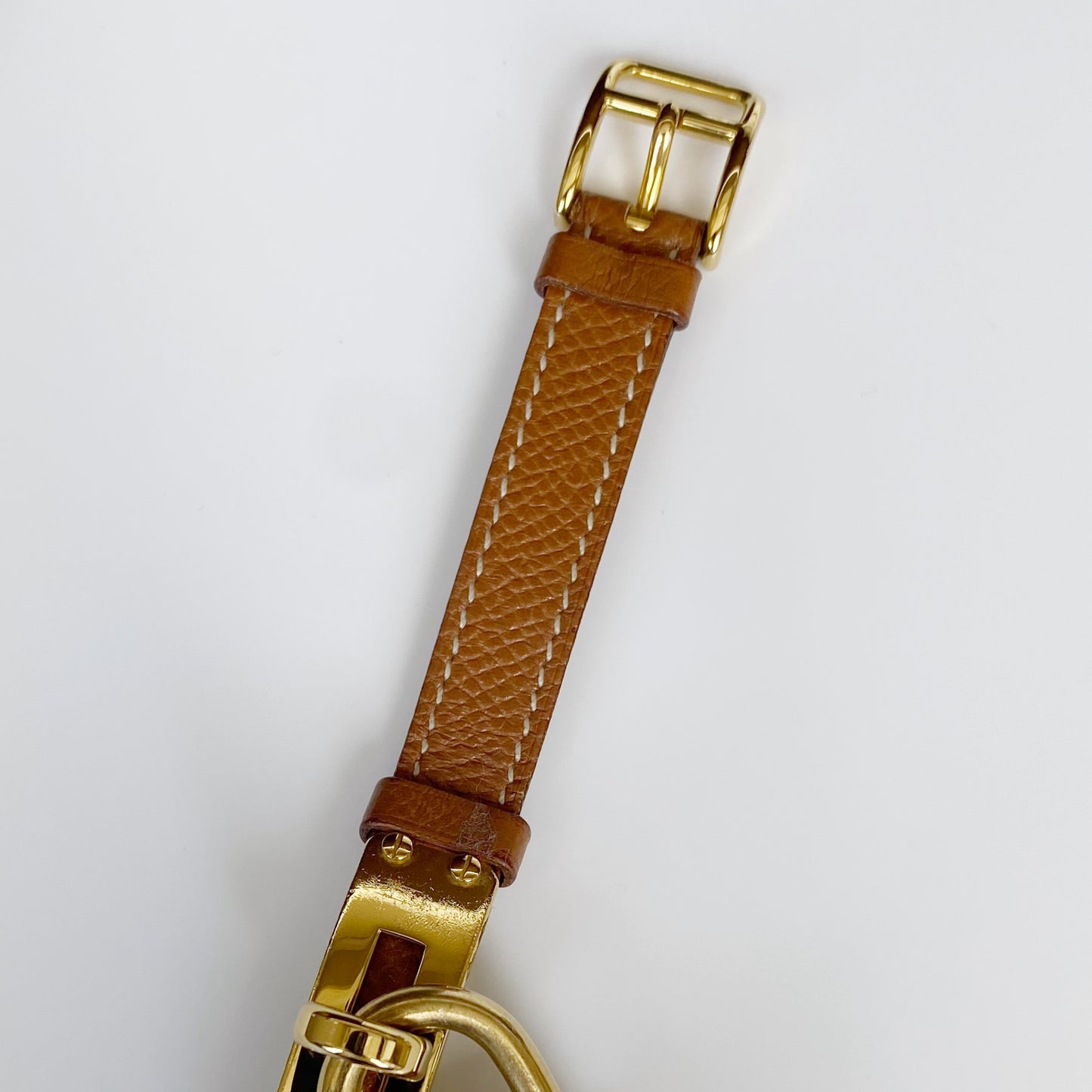 Hermés 1990s Kelly Gold Plated Leather Watch