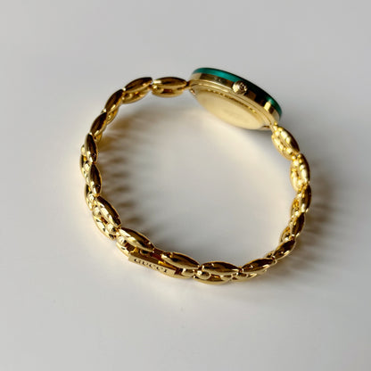 Gucci 1990s Interchangeable Bezel Gold Plated Rice Chain Watch with 6 bezels, case (160mm)