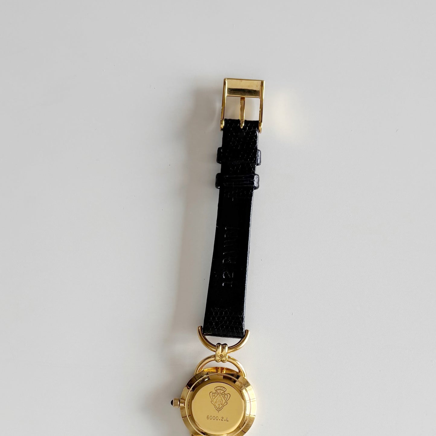 Gucci 1990s Seashell Dial Gold Plated Horsebit Watch