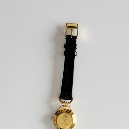 Gucci 1990s Seashell Dial Gold Plated Horsebit Watch