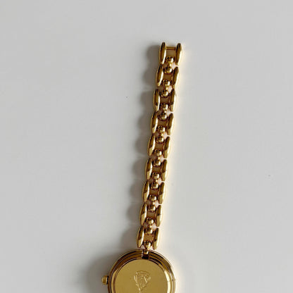 Gucci 1990s Interchangeable Bezel Gold Plated Watch with 6 bezels, case (165mm)