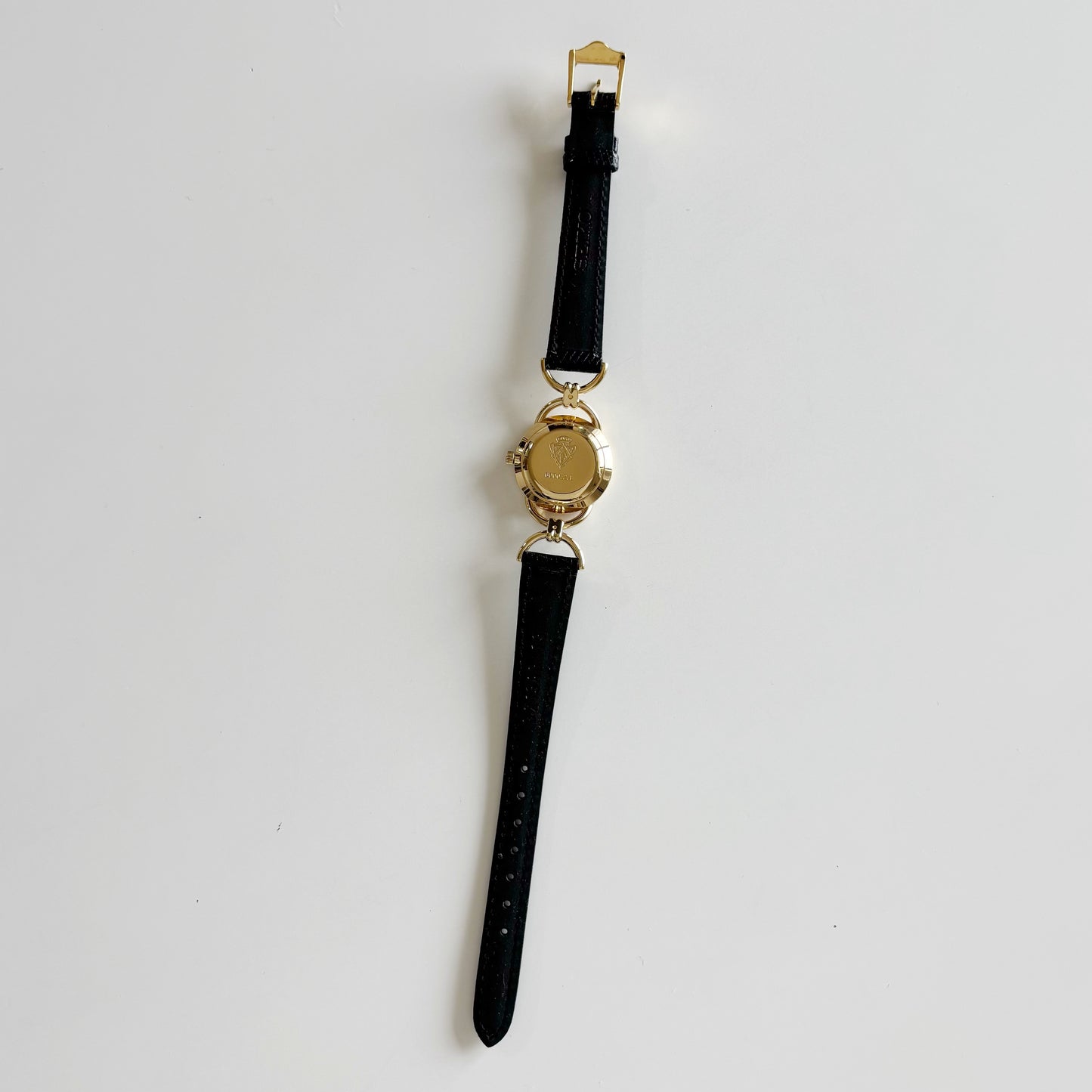 Gucci 1990s Seashell Dial Gold Plated Horsebit Watch