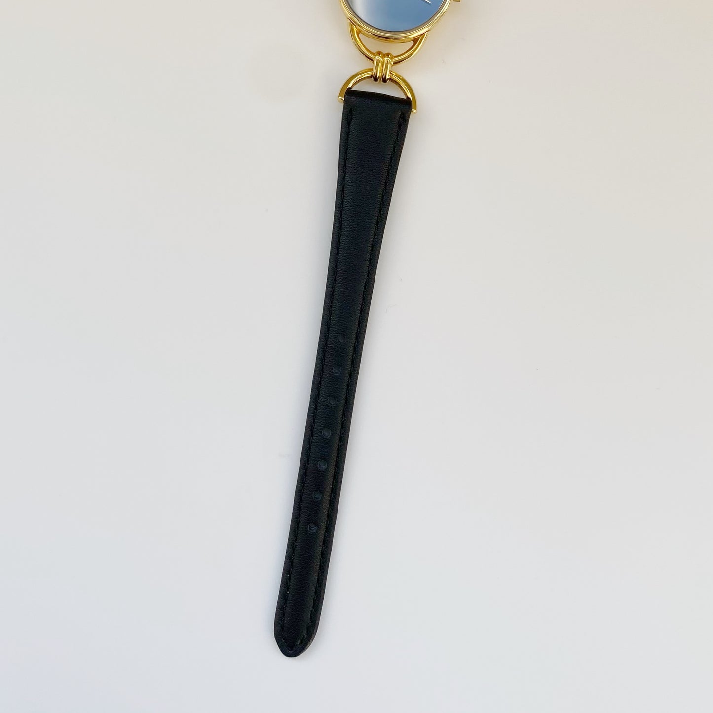 Gucci 1990s Black Dial Gold Plated Watch