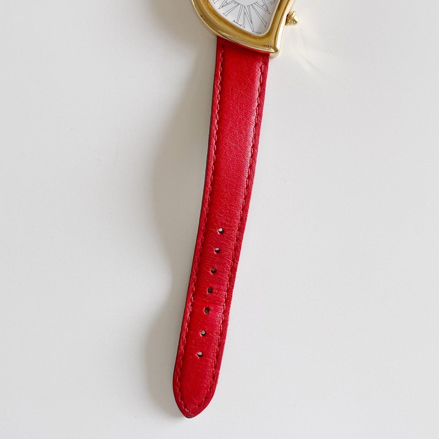 Yves Saint Laurent 1990s Heart Shaped Gold Plated Watch