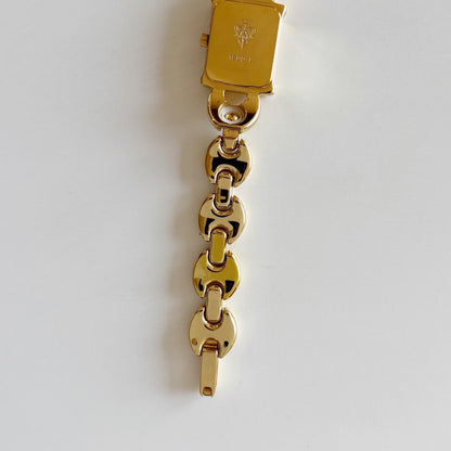 Gucci 1990s Interchangeable Strap Gold Plated Watch with 3 straps, case