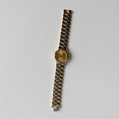 Dior 1990s Octagon Dial Two Tone Watch