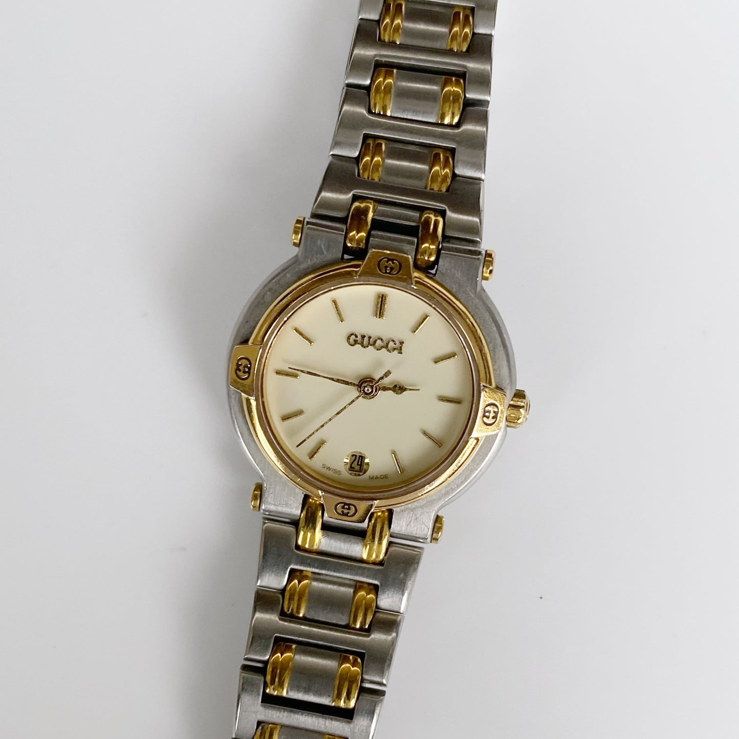 Gucci 1990s Date Two Tone Watch