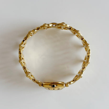 Gucci 1990s Seashell Dial Gold Plated Watch
