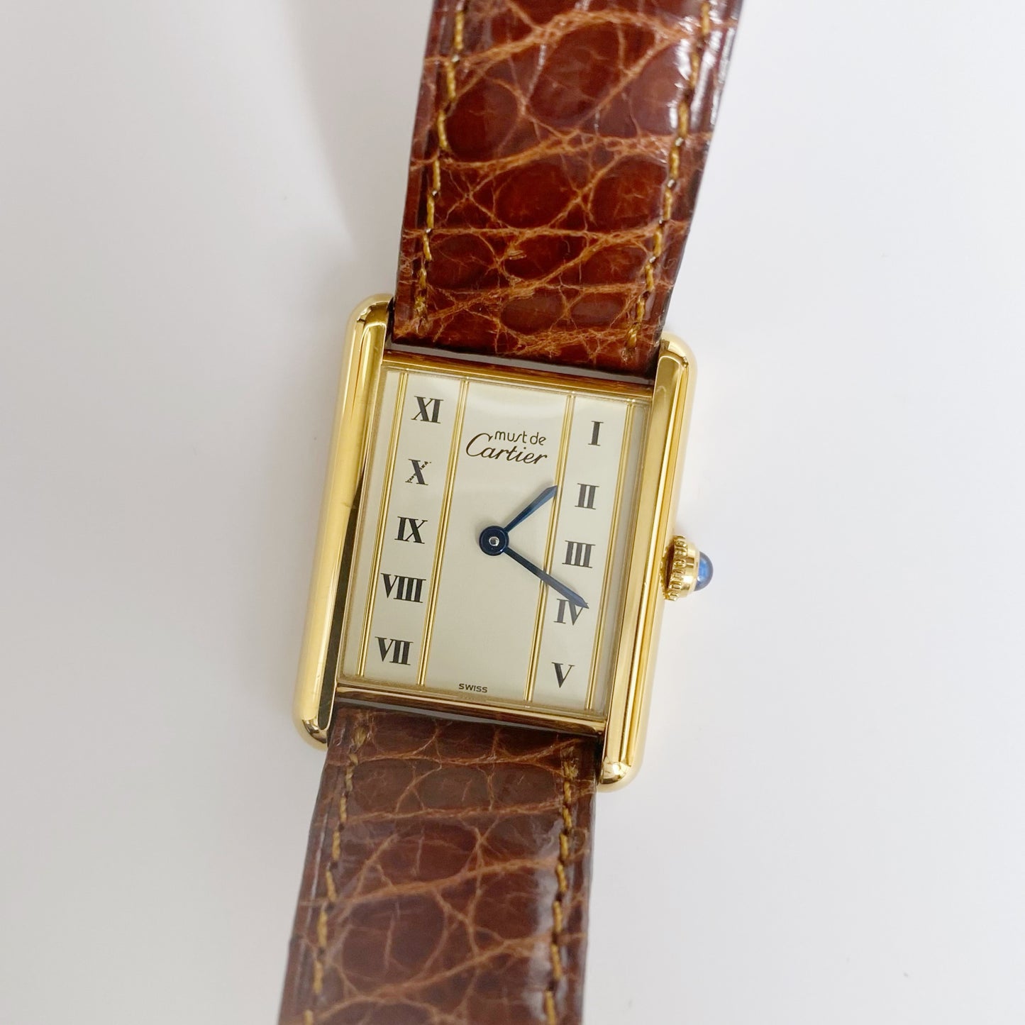 Cartier 1990s Must De Tank Ivory Watch