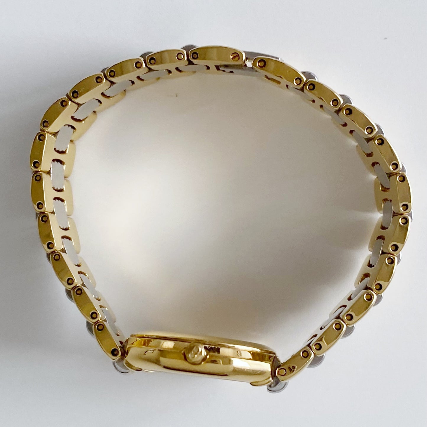 Dior 1990s Octagon Gold Plated Two Tone Watch