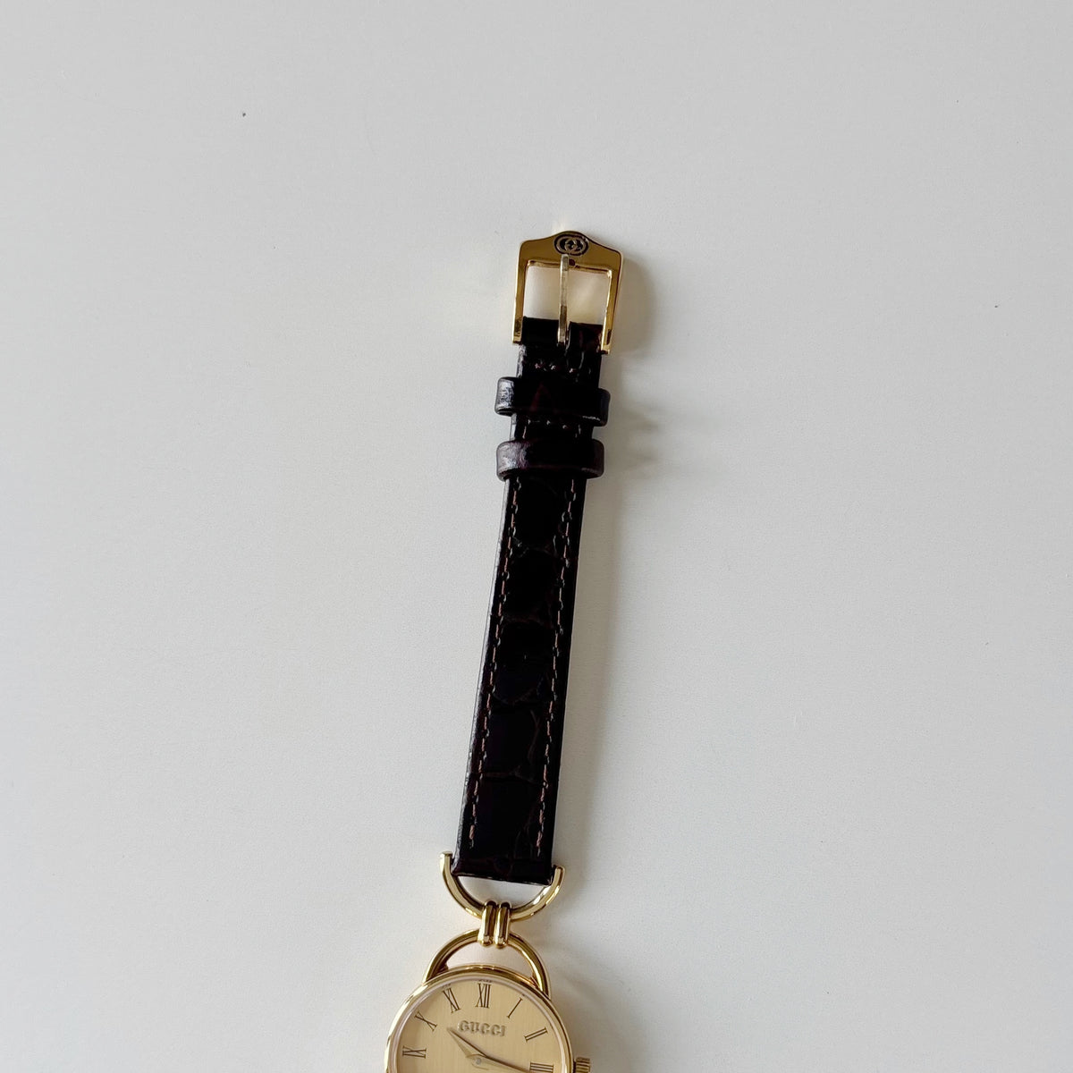 Gucci 1990s Gold Dial Horsebit Gold Plated Watch