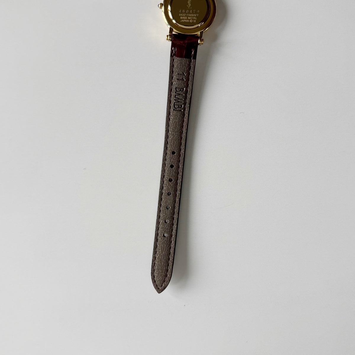 Yves Saint Laurent 1990s Round Dial Gold-Plated Watch