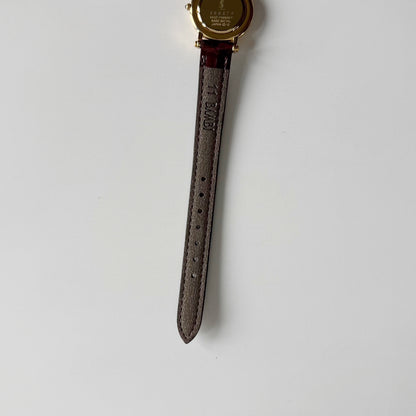 Yves Saint Laurent 1990s Round Dial Gold-Plated Watch
