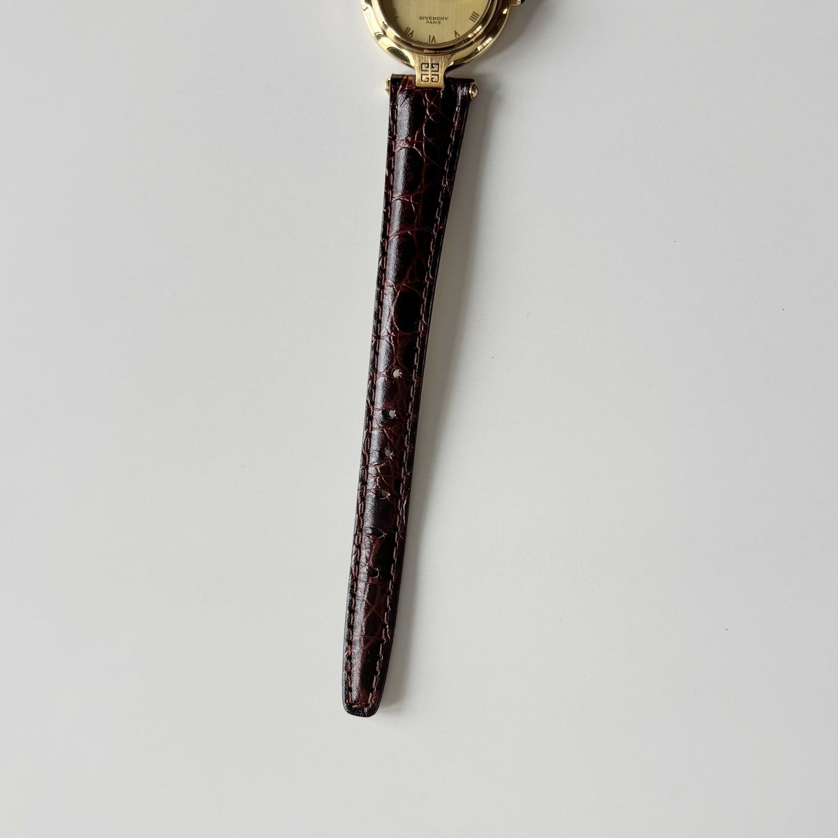 Givenchy 1990s Round Dial Gold Plated Watch