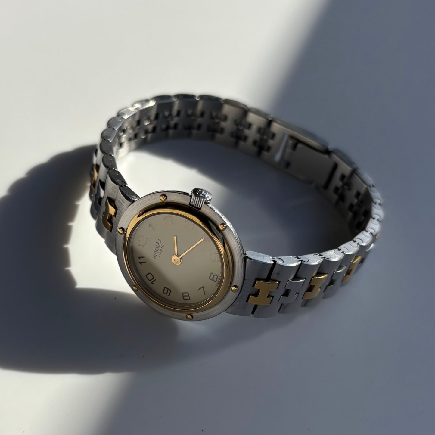 Hermes 1990s Olympia Two Tone Watch