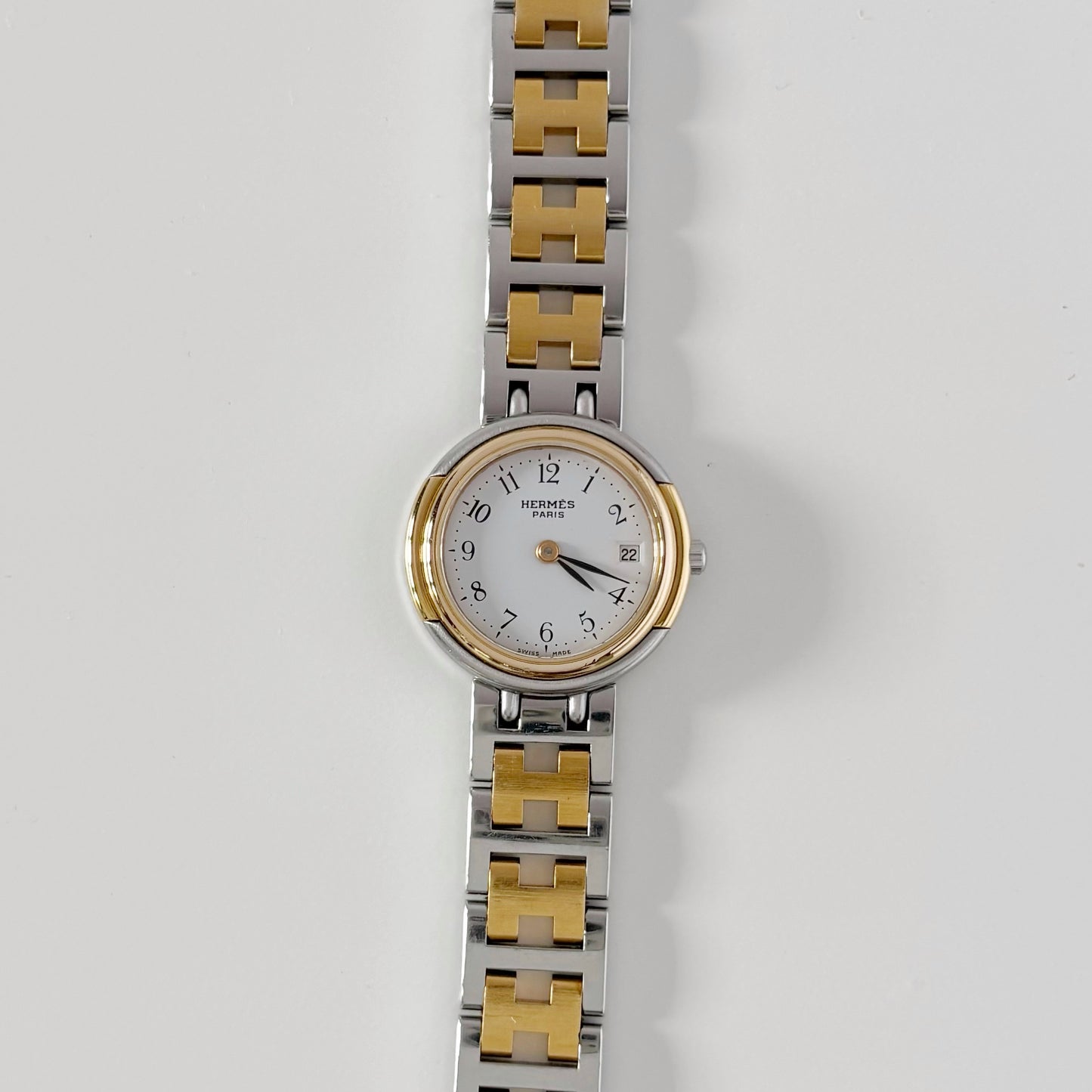 Hermes 1990s Windsor Two Tone Watch