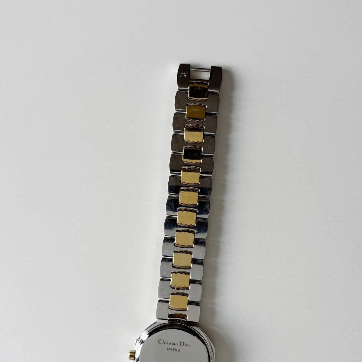 Dior 1990s Octagon Dial Two Tone Gold Plated Watch
