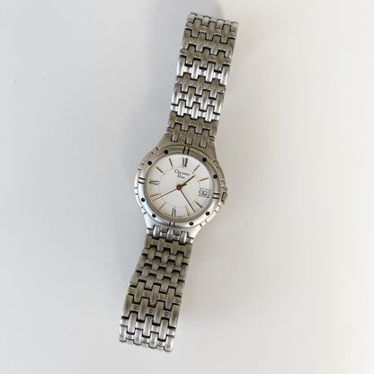 Dior 1990s Date Silver Watch