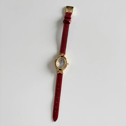Fendi 1990s Interchangeable Strap Gold Plated Watch with 5 straps, case