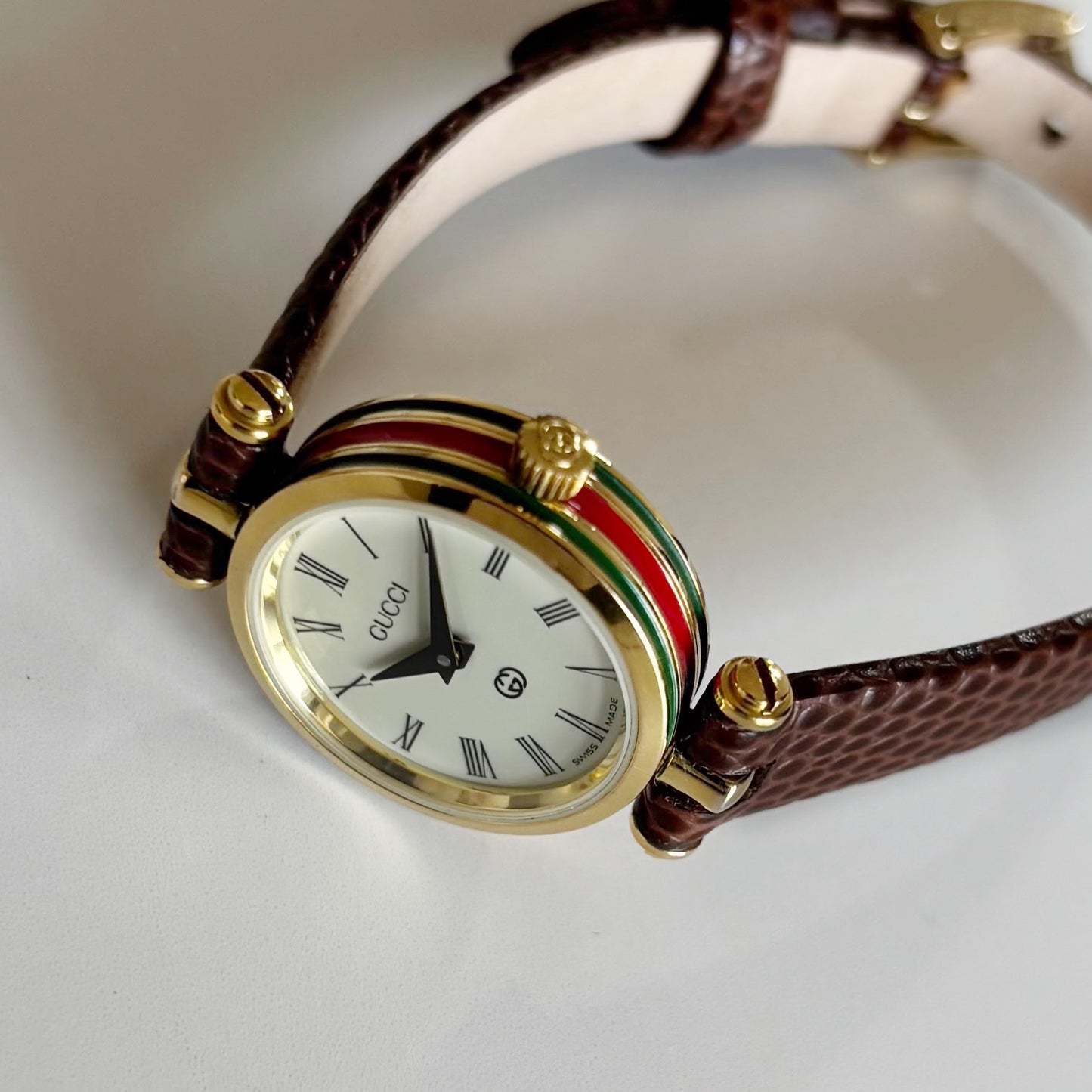 Gucci 1990s Round Dial Sherry Watch