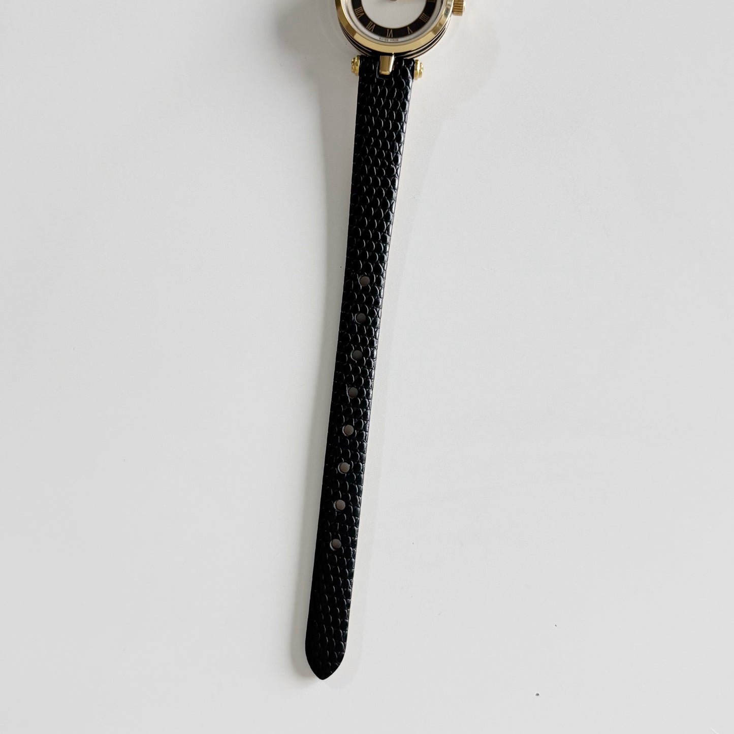 Gucci 1990s Round Dial Gold Plated Watch