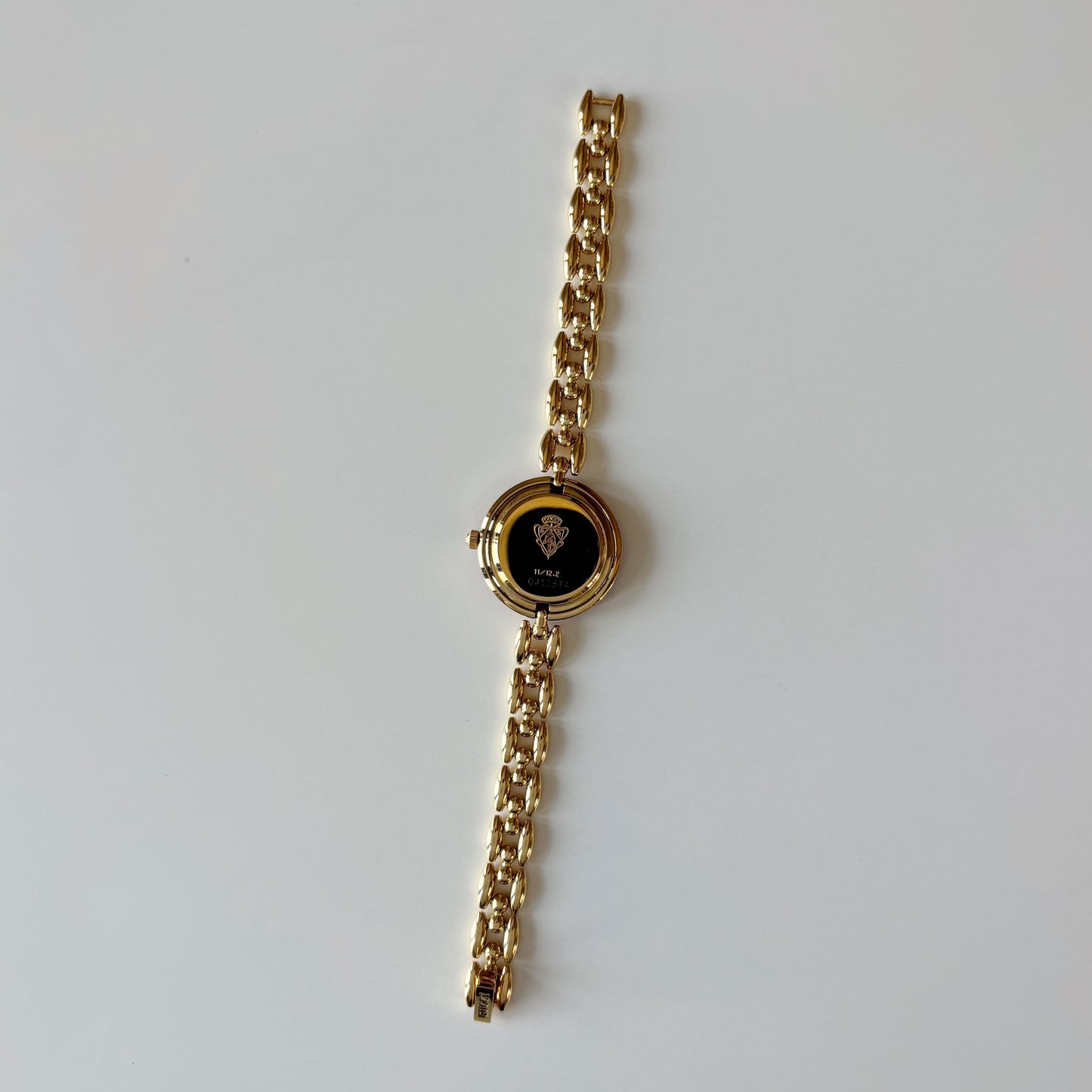 Gucci 1990s Interchangeable Bezel Gold Plated Rice Chain Watch with case, 6 bezels (160mm)