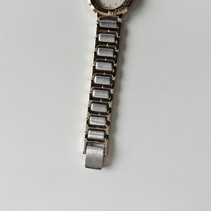 Yves Saint Laurent 1990s Round Dial Two Tone Watch