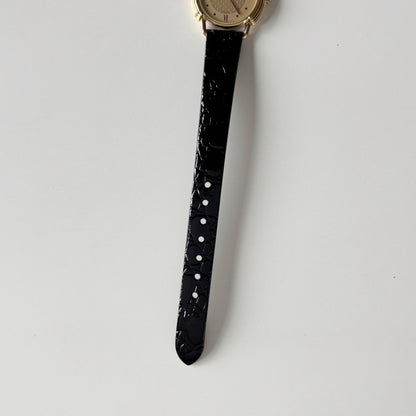 Dior 1990s Round Dial Gold Plated Watch