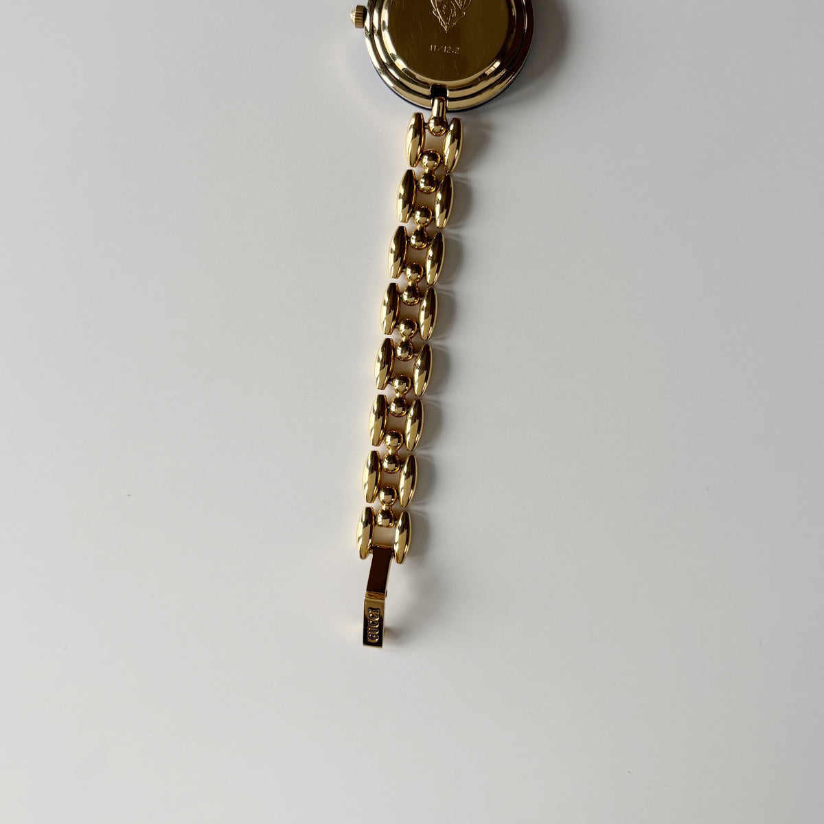 Gucci 1990s Interchangeable Bezel Gold Plated Rice Chain Watch with 6 bezels, case (160mm)