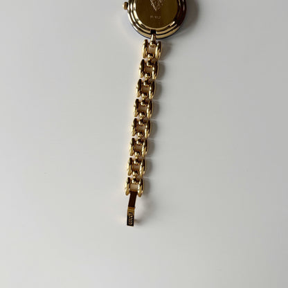 Gucci 1990s Interchangeable Bezel Gold Plated Rice Chain Watch with 6 bezels, case (160mm)