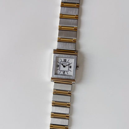 Yves Saint Laurent Square Dial Gold Plated Two Tone Watch