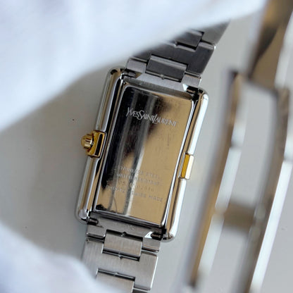 Yves Saint Laurent 1990s Two Tone Tank Watch (Large)