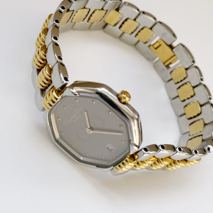 Dior 1990s Octagon Date Two Tone Watch