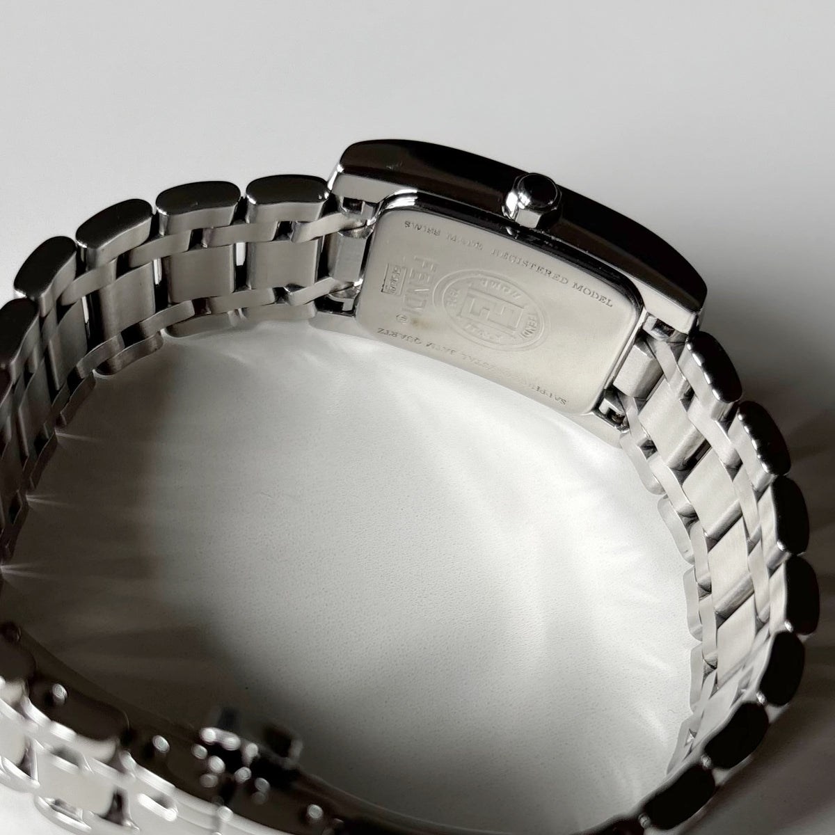Fendi 1990s Tank Stainless Steel Watch