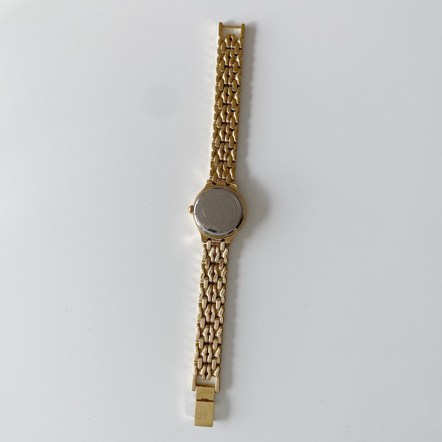 Givenchy 1990s Black Dial Gold Plated Watch