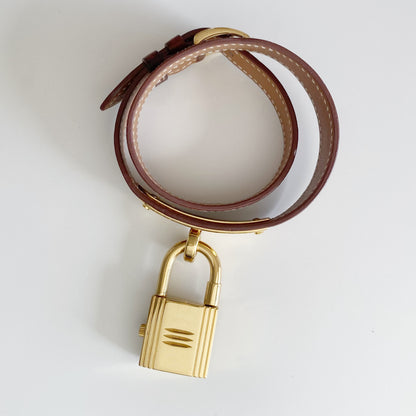 Hermes 1990s Kelly Gold Plated Watch