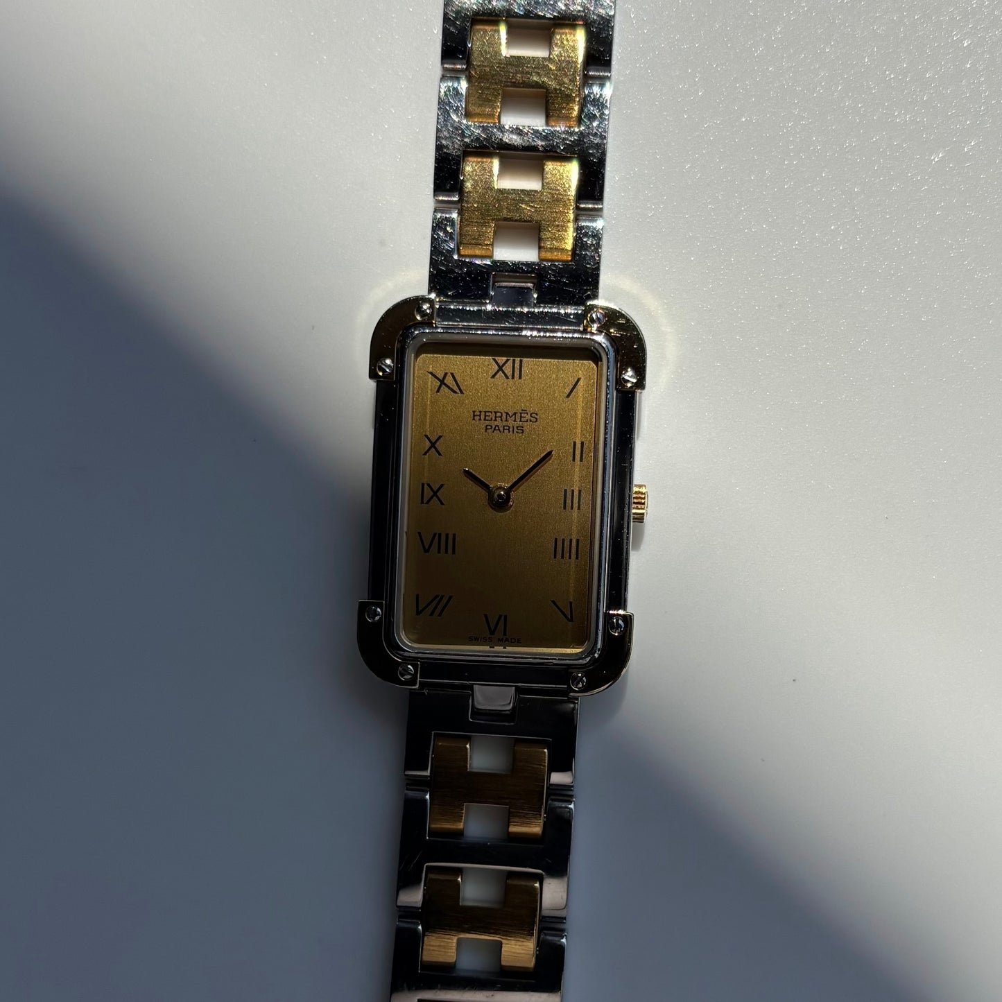 Hermes 1990s Croisier Two Tone Watch
